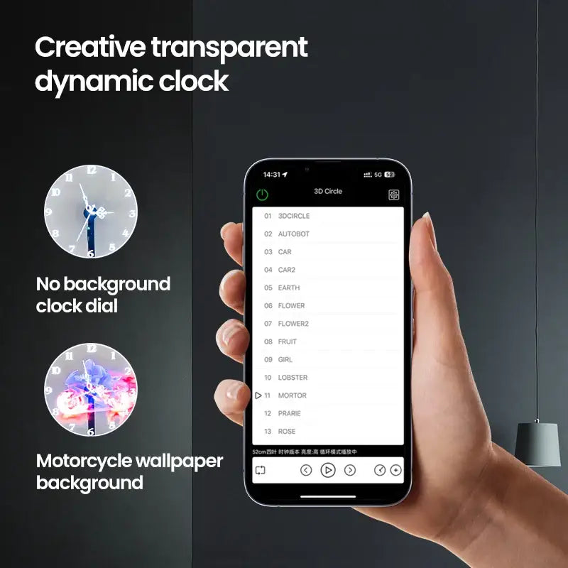 Cyberpunk 3D LED Wall Clock