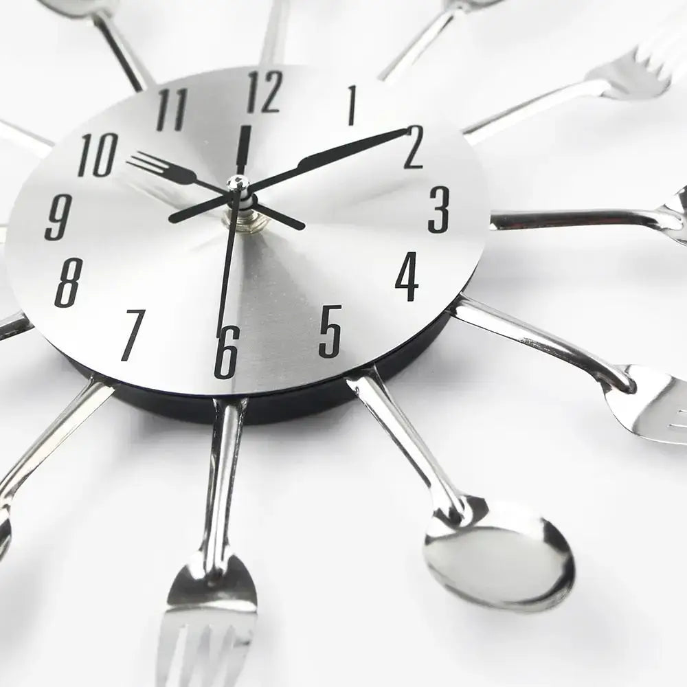 Wall clock Kitchen cutlery - wall clock