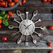 Wall clock Kitchen cutlery - wall clock