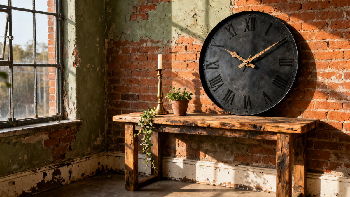 Large Metal Wall Clock: How to Make It the Centrepiece of an Industrial Interior
