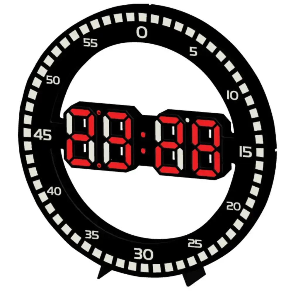 3D LED Digital Wall Clock - wall clock