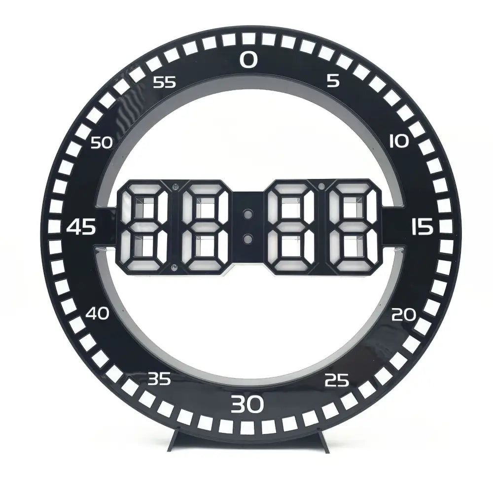 3D LED Digital Wall Clock with Date & Temperature Display