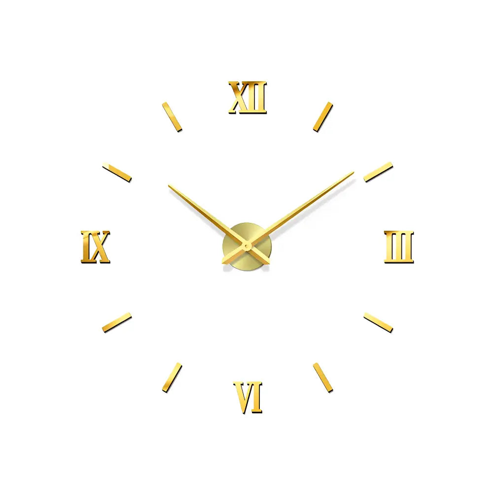 3D wall clock size comparison - 40 cm, 70 cm, and 120 cm