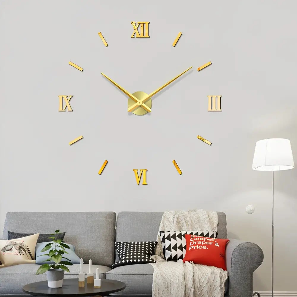 Easy wall installation of the CasaClock 3D sticker clock