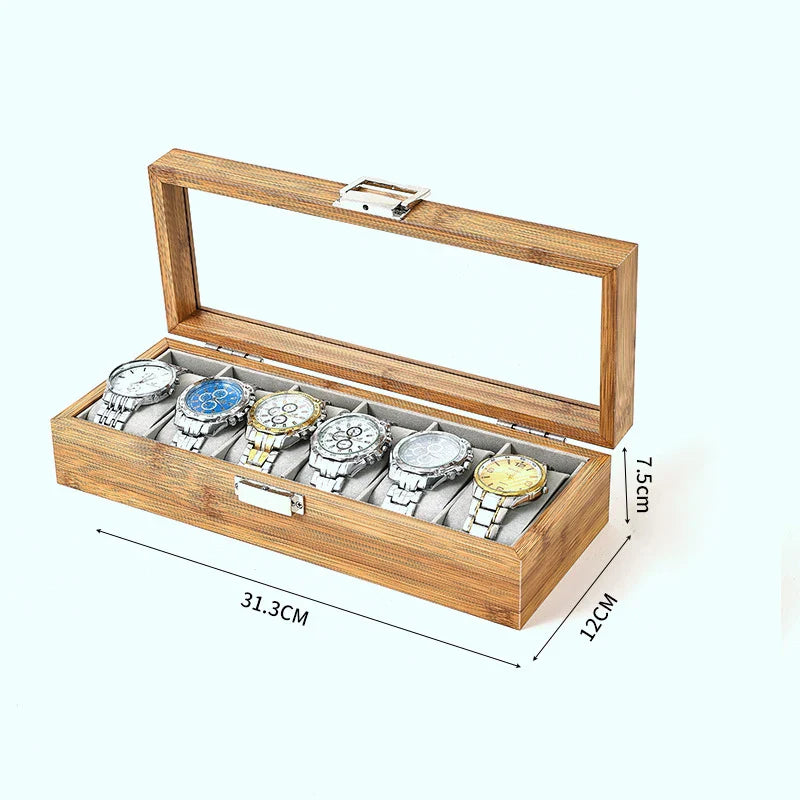 Eco Bamboo Watch Box with Chinese-Inspired Design