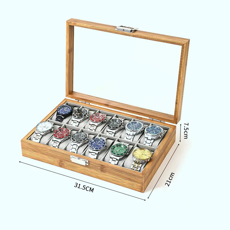 Eco Bamboo Watch Box with Chinese-Inspired Design