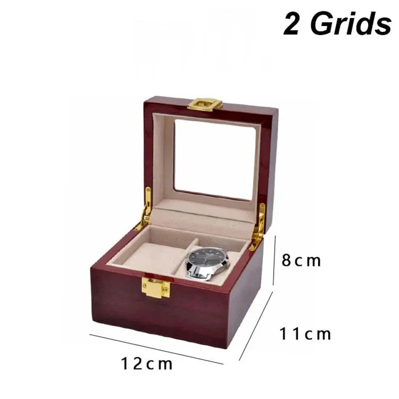 Wooden Watch Box Organizer with Removable Compartments