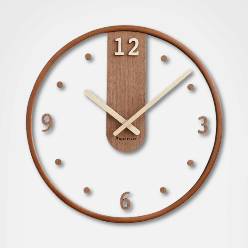 Elegant Wooden Minimalist Wall Clock