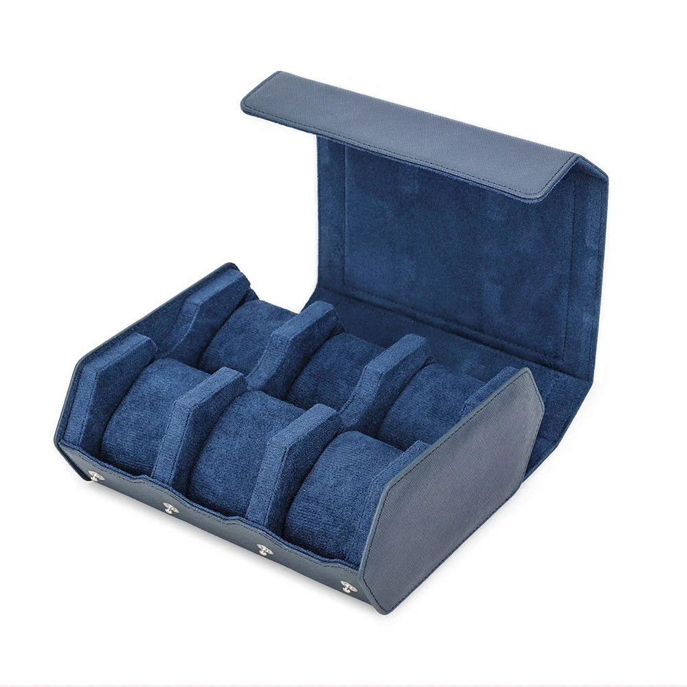 Genuine Leather Travel Watch Case - 6 or 8 Slot Organizer