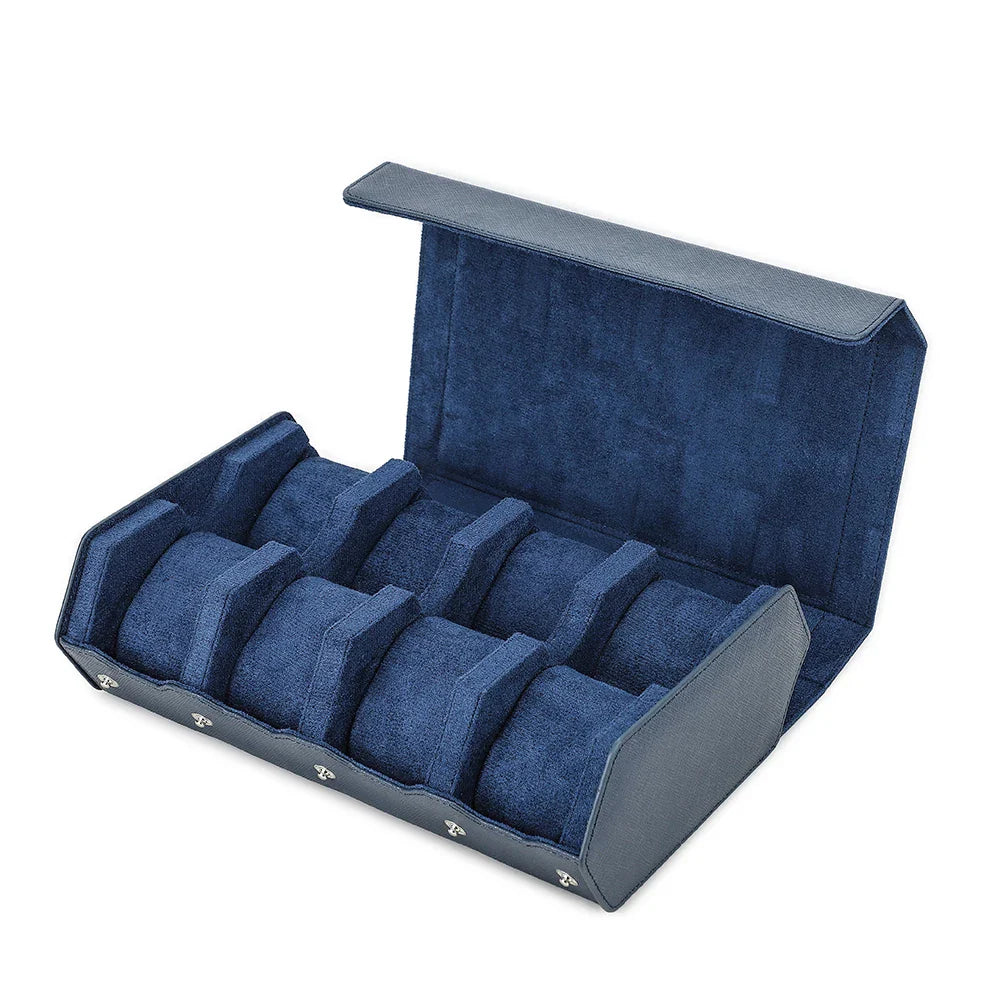 Genuine Leather Travel Watch Case - 6 or 8 Slot Organizer