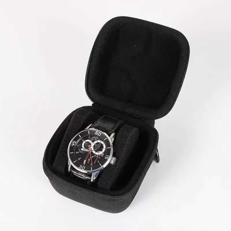 Travel Watch Case - Hard Shell with Fitted Pillow | Watch Storage