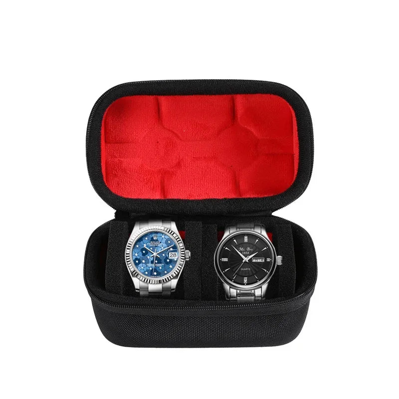 Travel Watch Case - Hard Shell with Fitted Pillow | Watch Storage