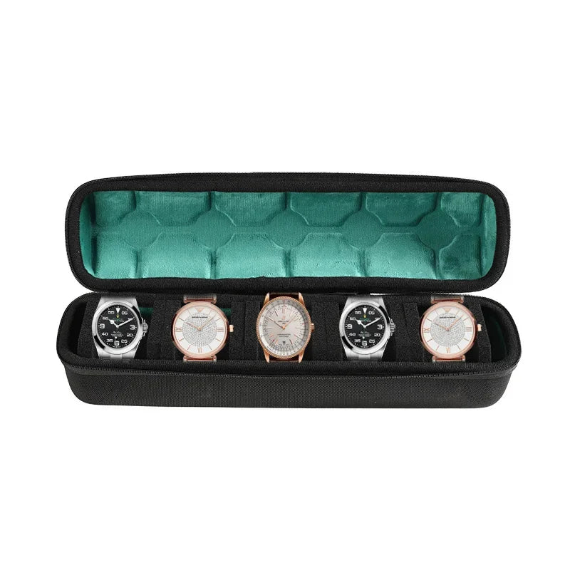 Travel Watch Case - Hard Shell with Fitted Pillow | Watch Storage