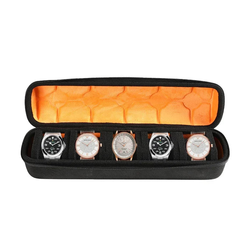 Travel Watch Case - Hard Shell with Fitted Pillow | Watch Storage