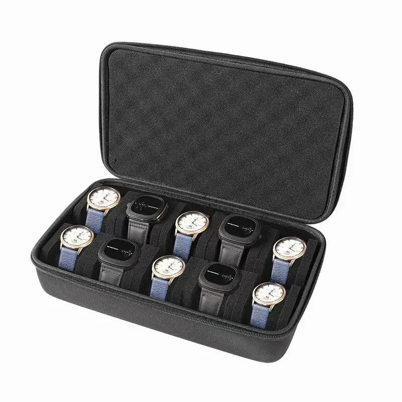 Travel Watch Case - Hard Shell with Fitted Pillow | Watch Storage