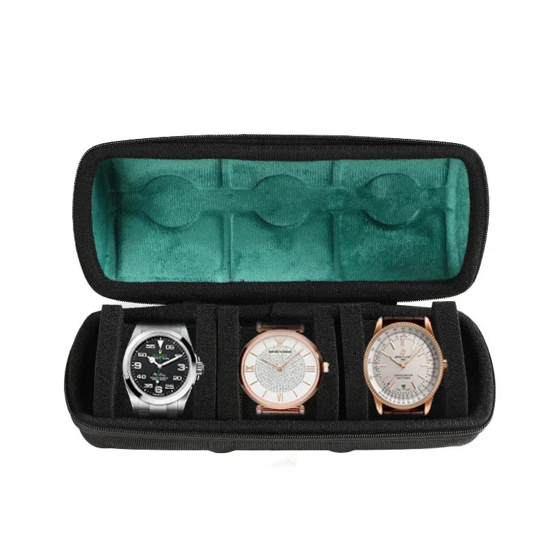 Travel Watch Case - Hard Shell with Fitted Pillow | Watch Storage