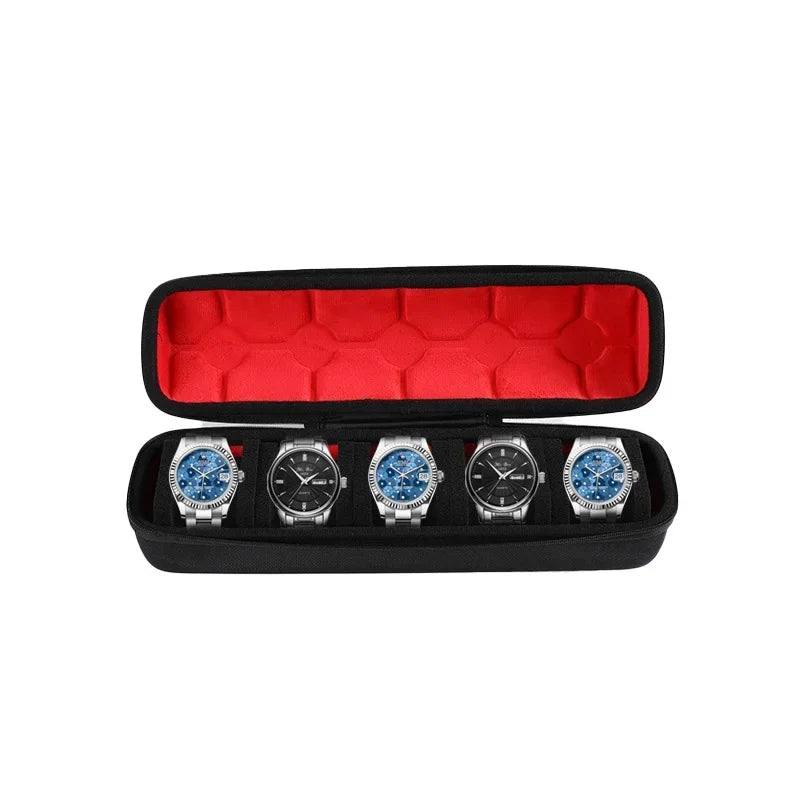 Travel Watch Case - Hard Shell with Fitted Pillow | Watch Storage