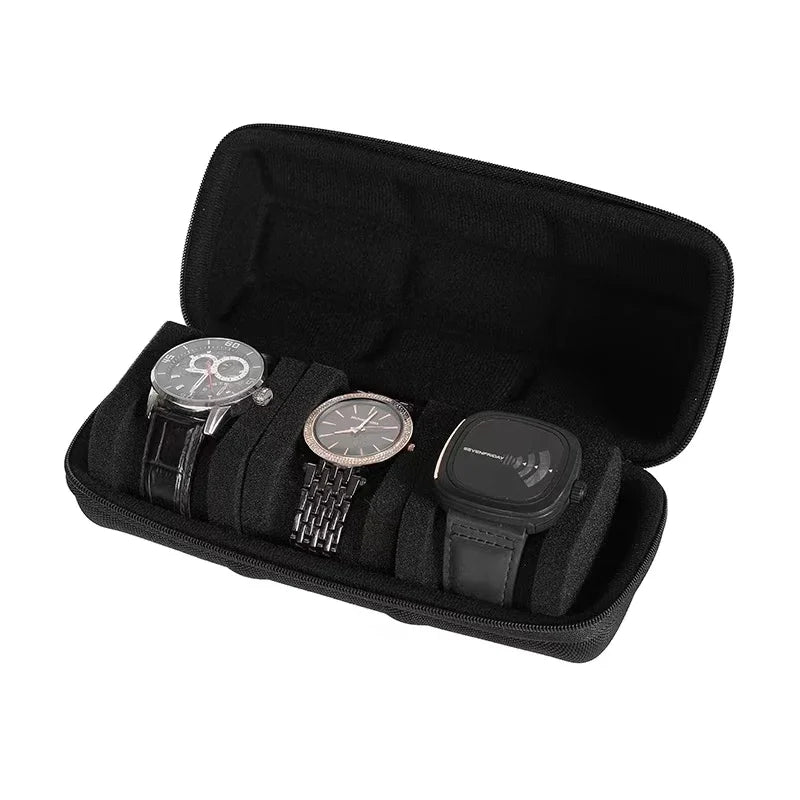 Travel Watch Case - Hard Shell with Fitted Pillow | Watch Storage