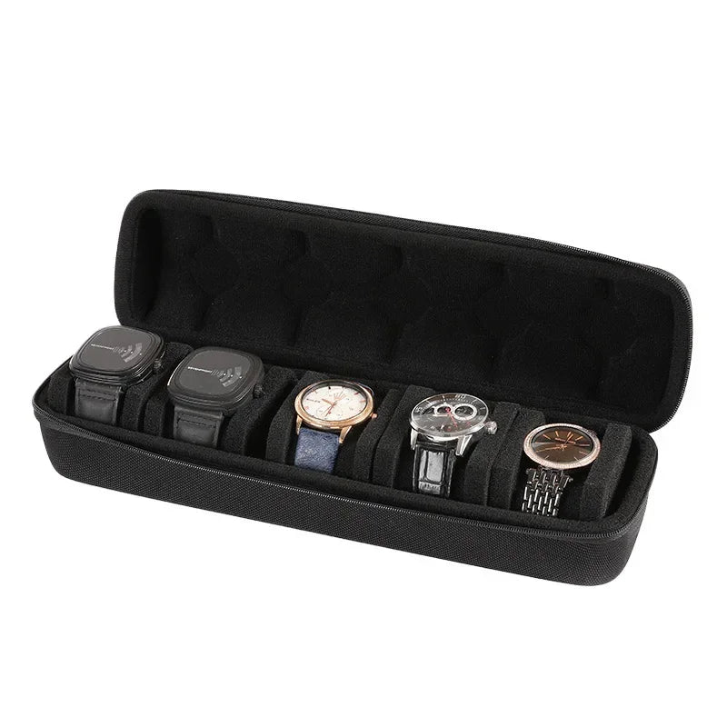 Travel Watch Case - Hard Shell with Fitted Pillow | Watch Storage