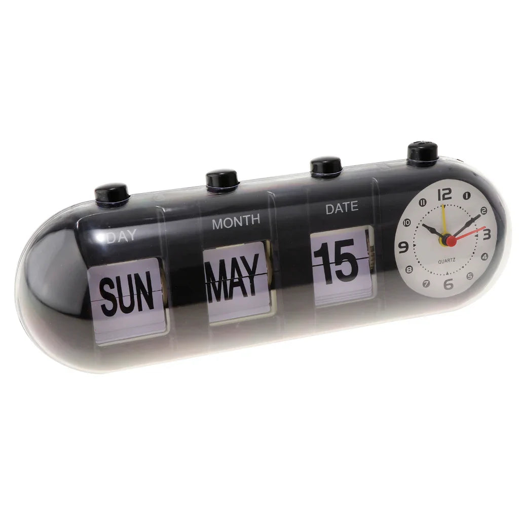 Retro Flip Calendar Clock