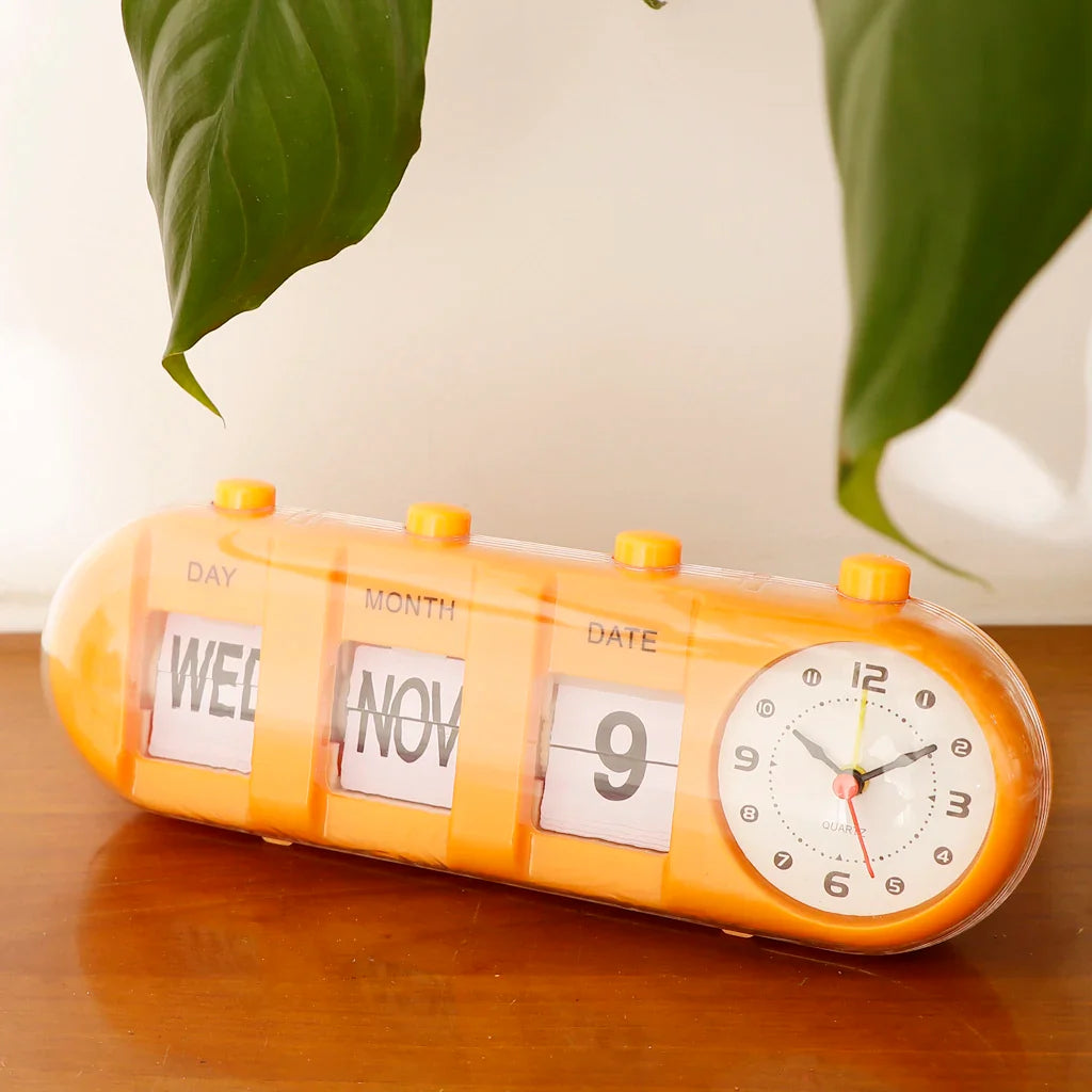 Retro Flip Calendar Clock