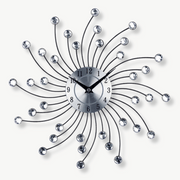 Diamond Stars geometric wall clock 13 inch transparent and plastic design