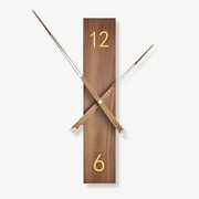 Modern solid wood wall clock made from a real log, 34 cm size