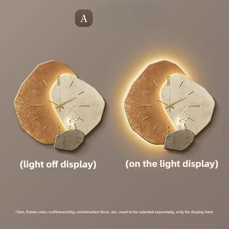 Modern LED Wall Clock - Warm Light Glow | Silent Quartz Movement