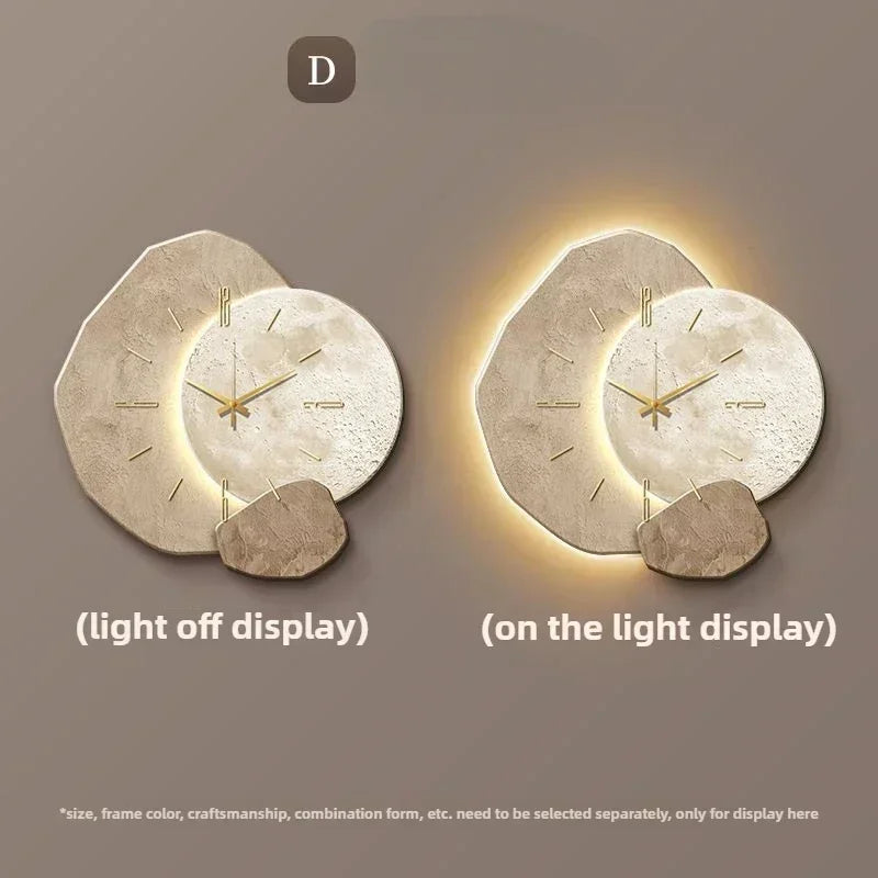 Modern LED Wall Clock - Warm Light Glow | Silent Quartz Movement
