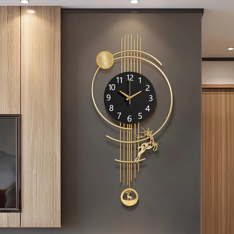 12-inch digital clock hanging on a light-colored bathroom wall