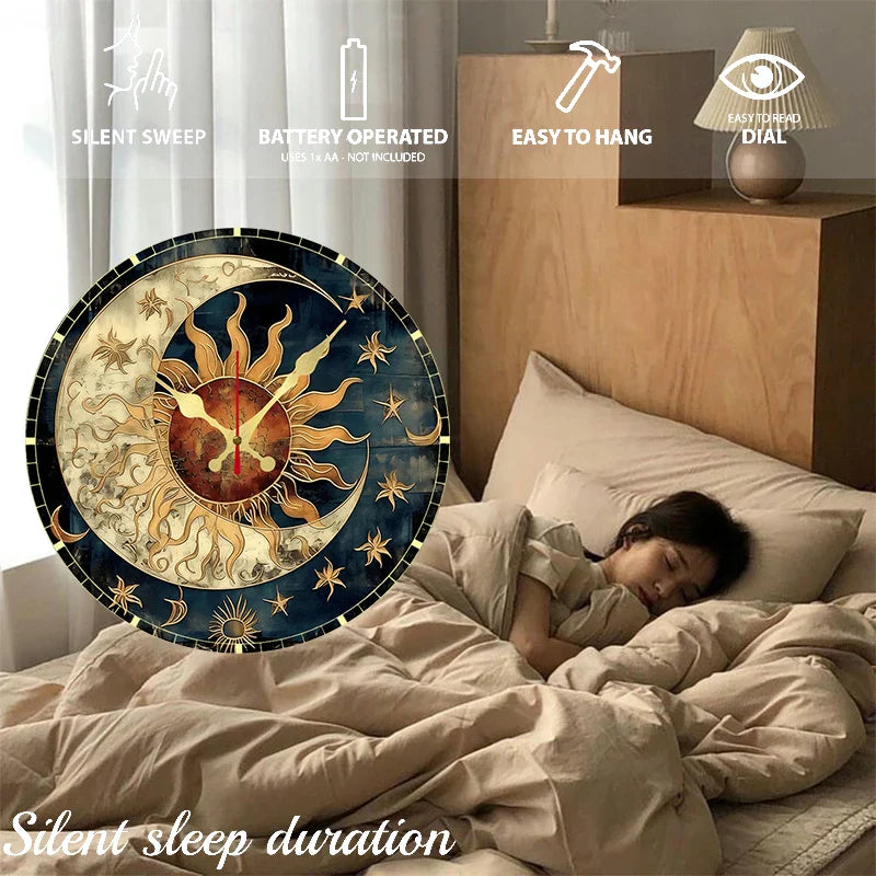 Lightweight decorative wooden clock for bedroom or office
