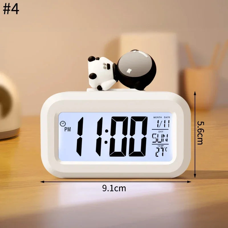 LED Digital Pig Night Light Alarm Clock - Cute Bedside Design