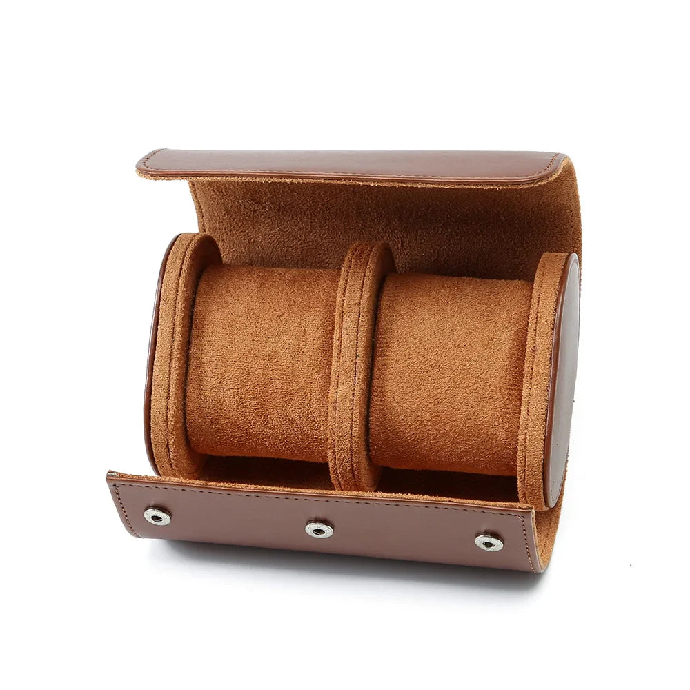 Vintage Leather Watch Organizer - 1, 2 & 3 Slot Travel Case