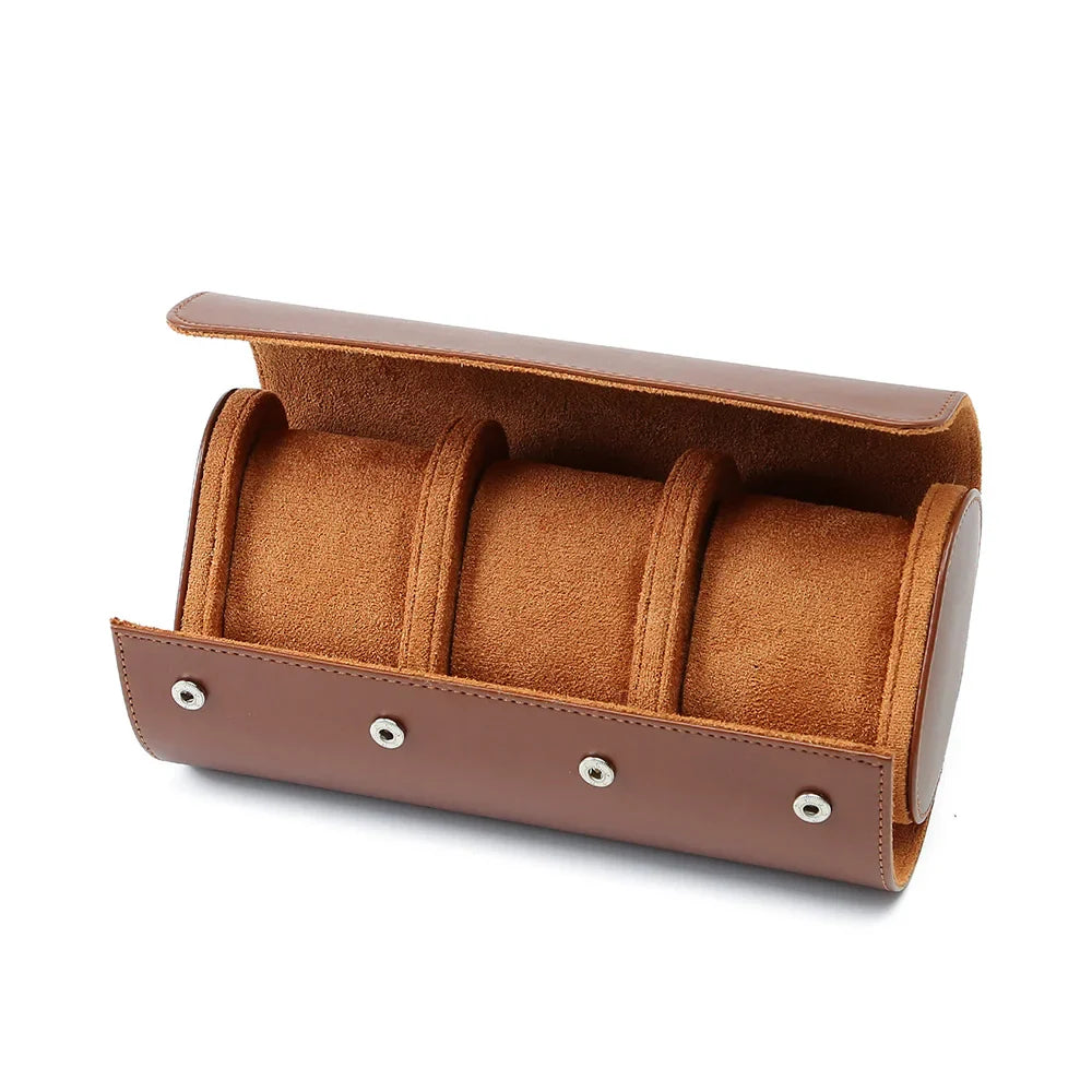 Vintage Leather Watch Organizer - 1, 2 & 3 Slot Travel Case