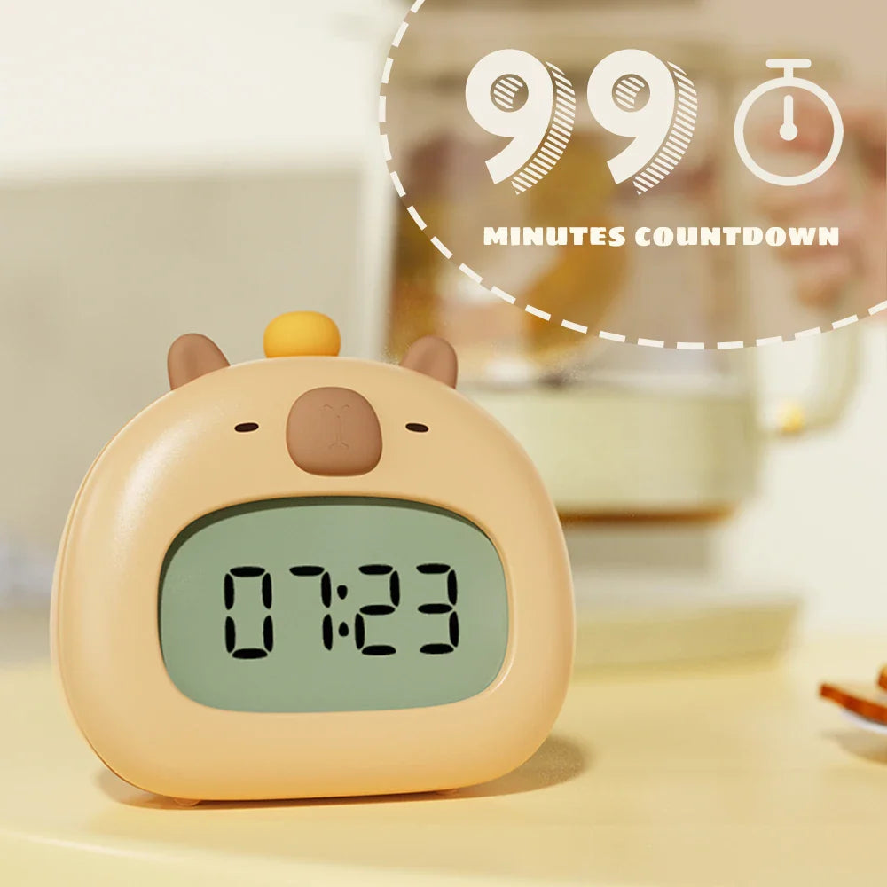 Koala kids alarm clock with adjustable brightness setting in a child's room