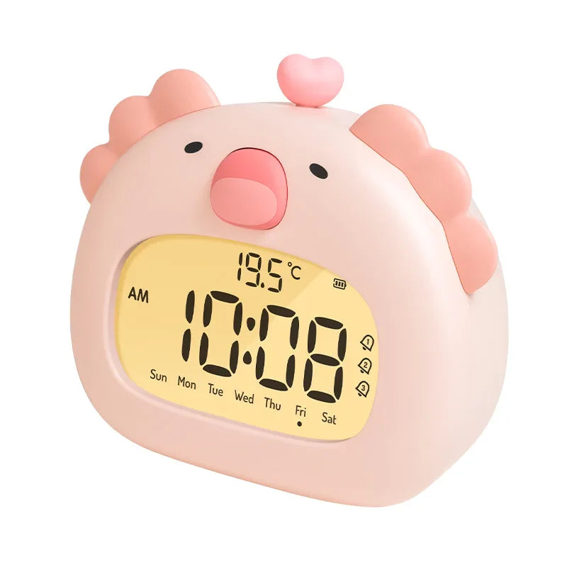 Kids LED Alarm Clock with Night Light and Temperature Display