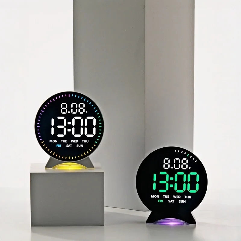 LED Digital Alarm Clock with Ambient Light and Dual Alarm