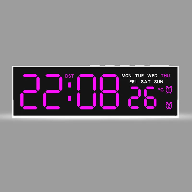 LED Digital Alarm Clock with Ambient Light and Dual Alarm