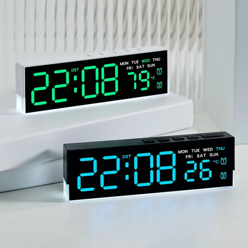 LED Digital Alarm Clock with Ambient Light and Dual Alarm
