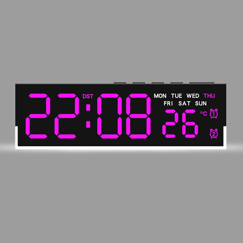 LED Digital Alarm Clock with Ambient Light and Dual Alarm
