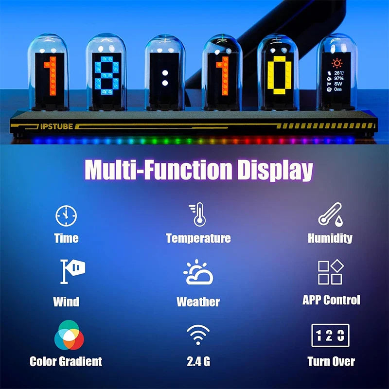 Nixie Tube RGB Customizable Clock