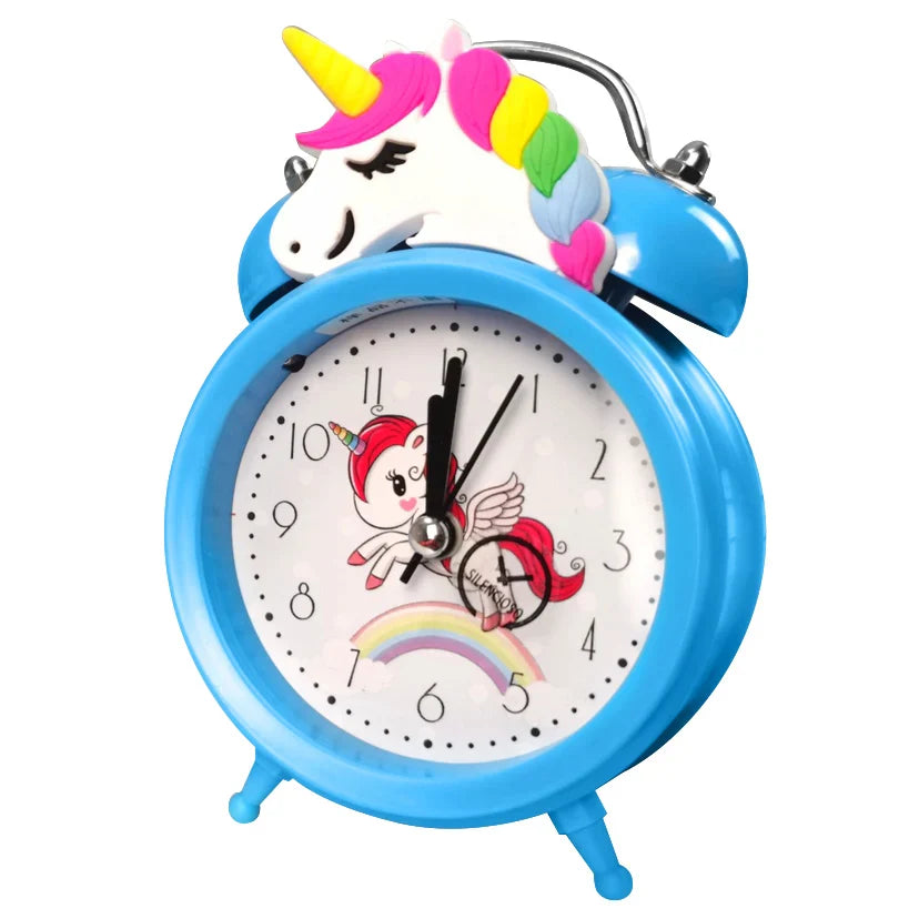 Unicorn Alarm Clock for Kids - Dual Bell, Glow Dial, Analog