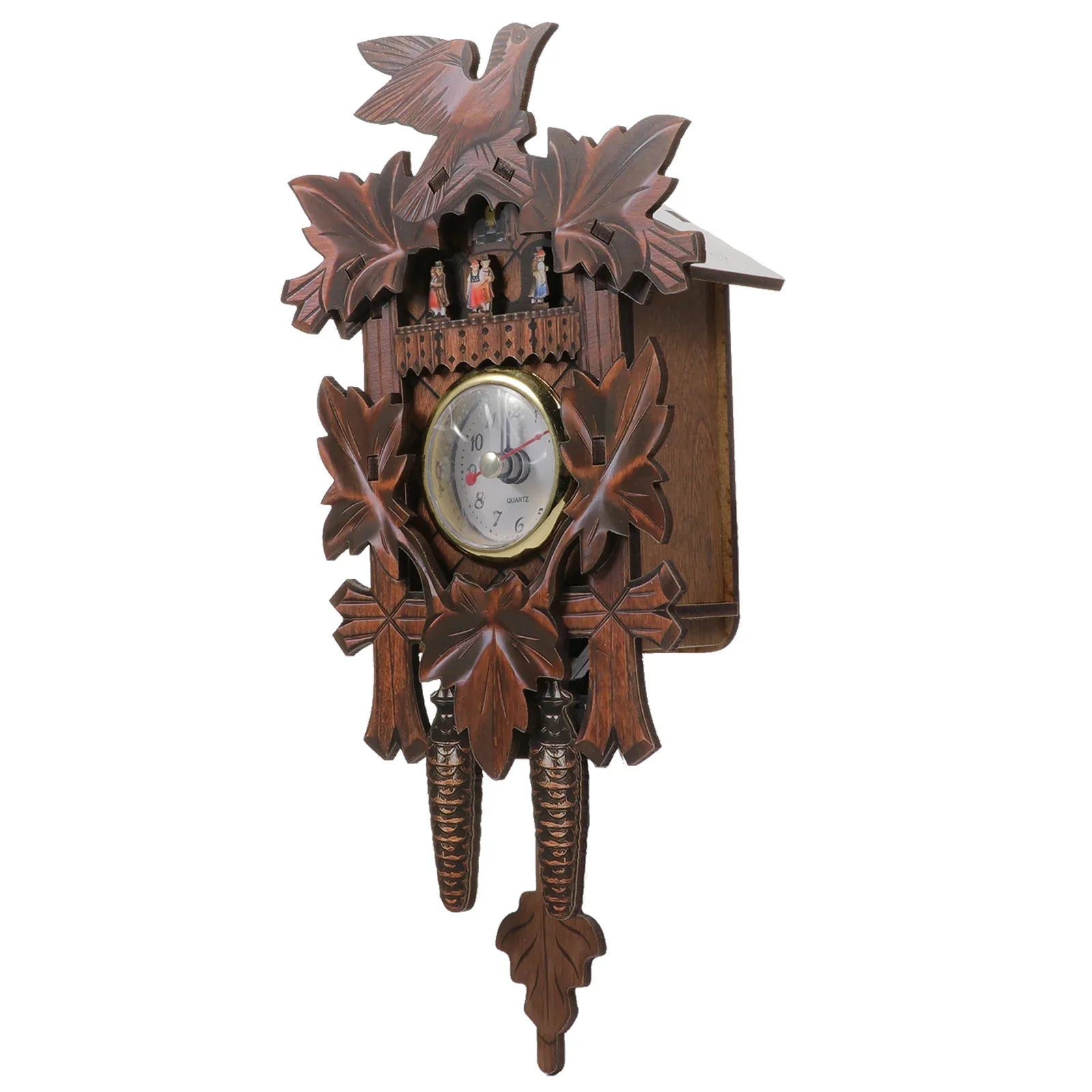 Traditional Wood Cuckoo Clock with Bird