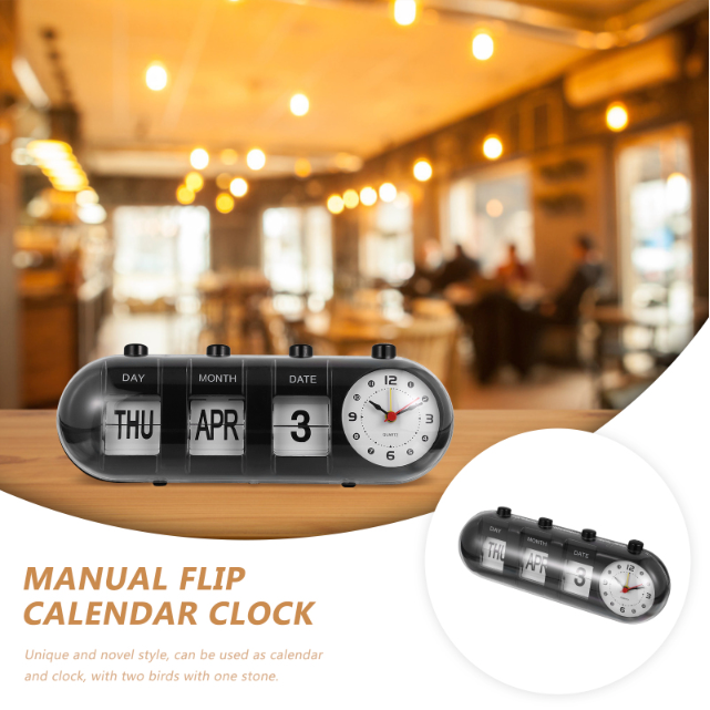Retro Flip Calendar Clock
