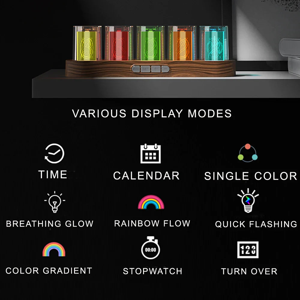 Nixie Tube RGB Design Clock