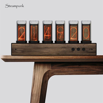 Vintage Wood Nixie Tube Clock