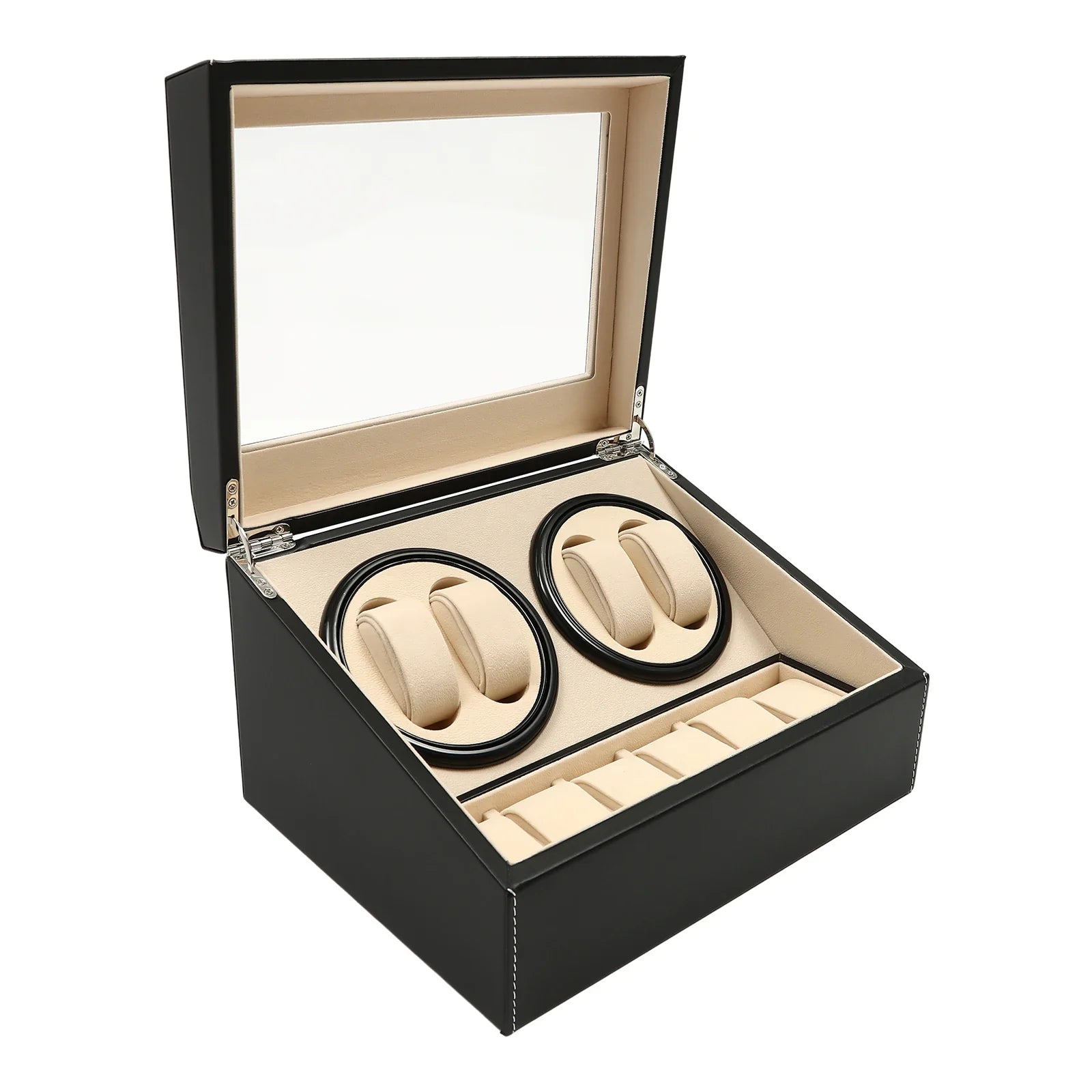 Elegant Watch Winder Box - Automatic Rotation, 10 Slots