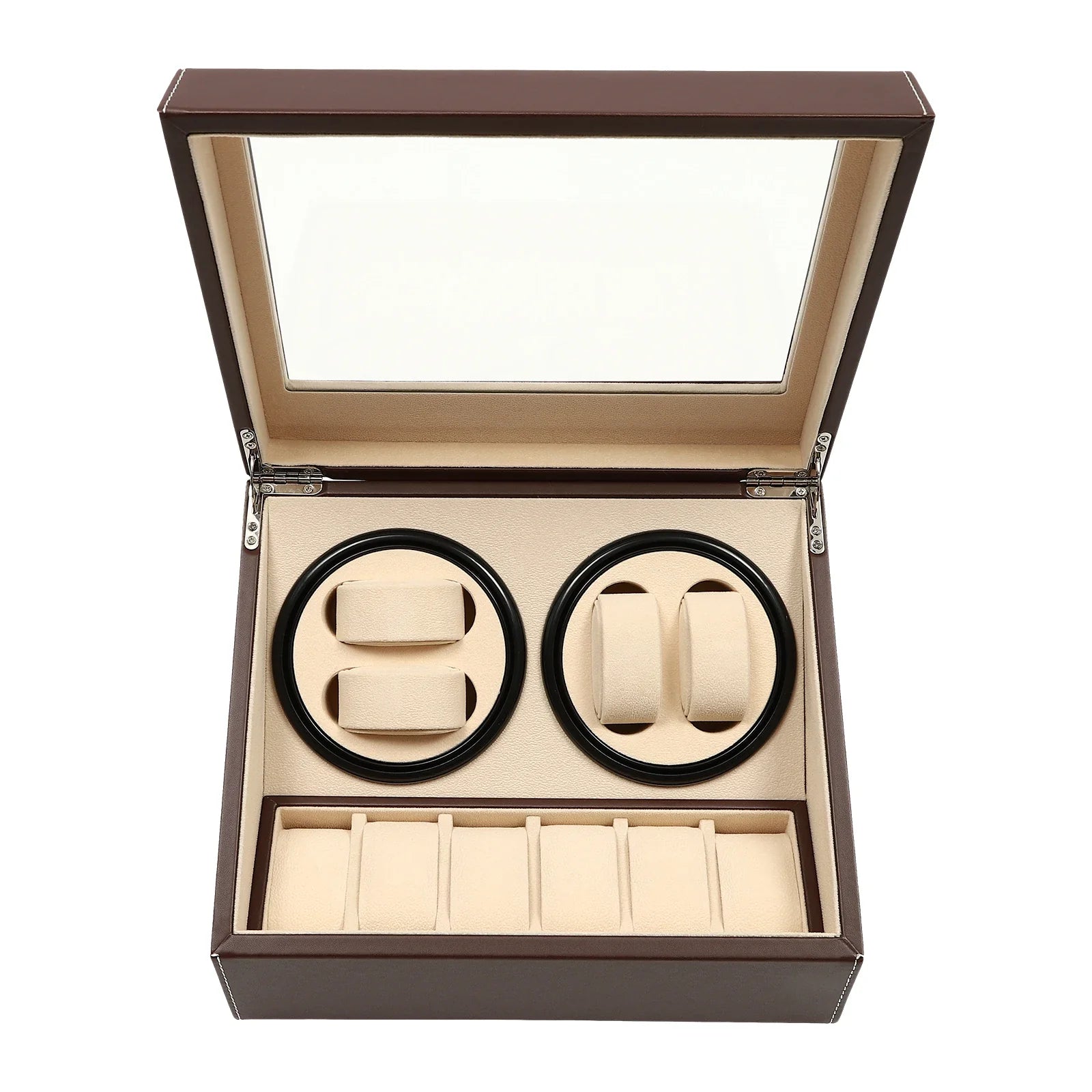 Elegant Watch Winder Box - Automatic Rotation, 10 Slots