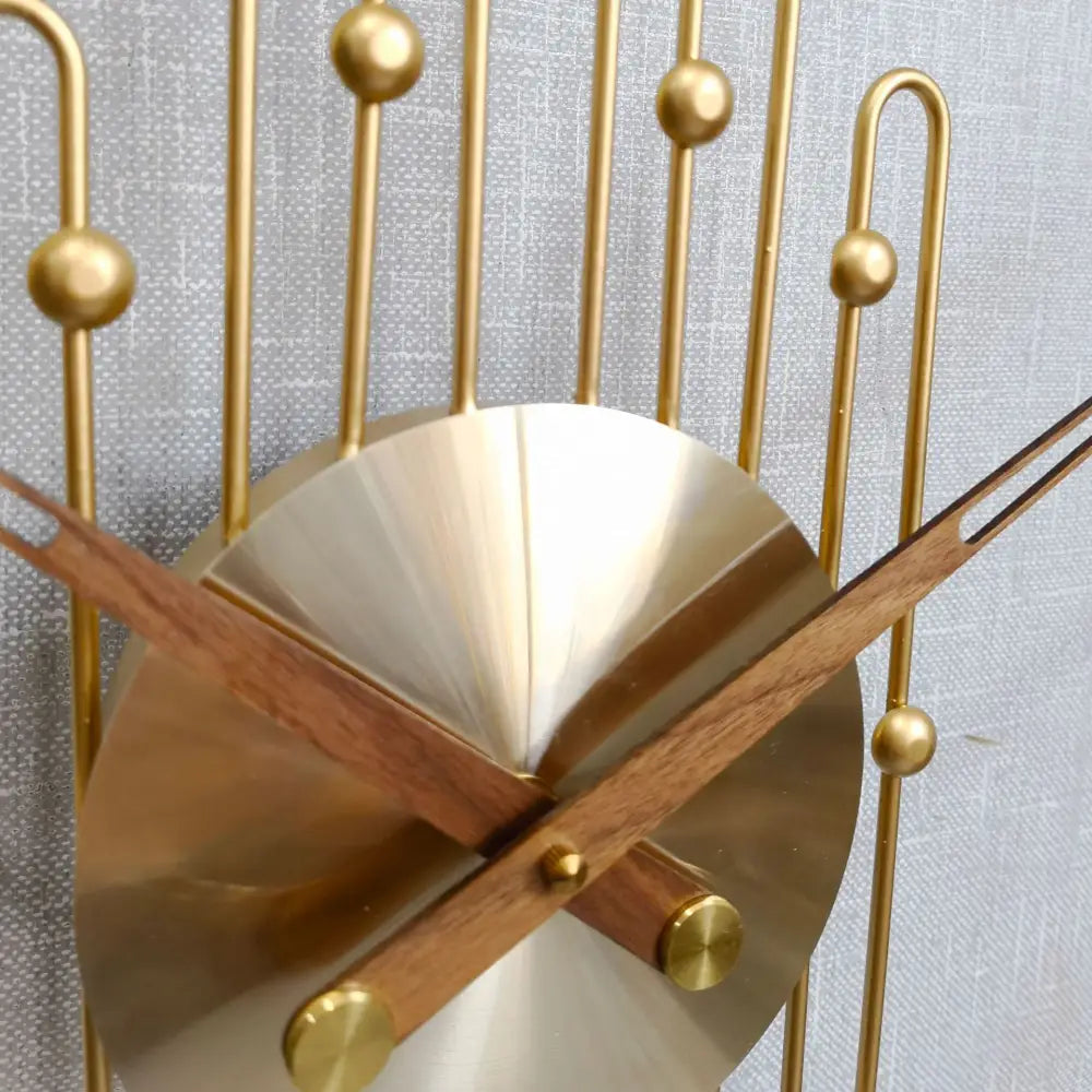 60 cm silent metal wall clock in a contemporary bedroom setting