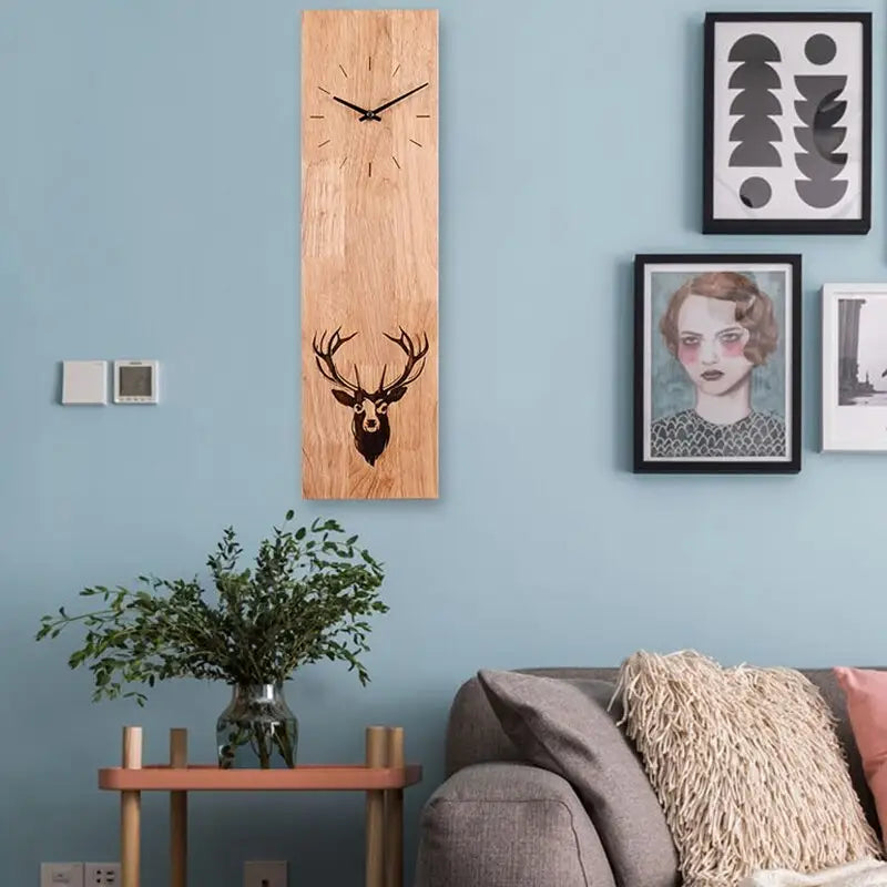 Six style variants of the bamboo wall clock laid out side by side
